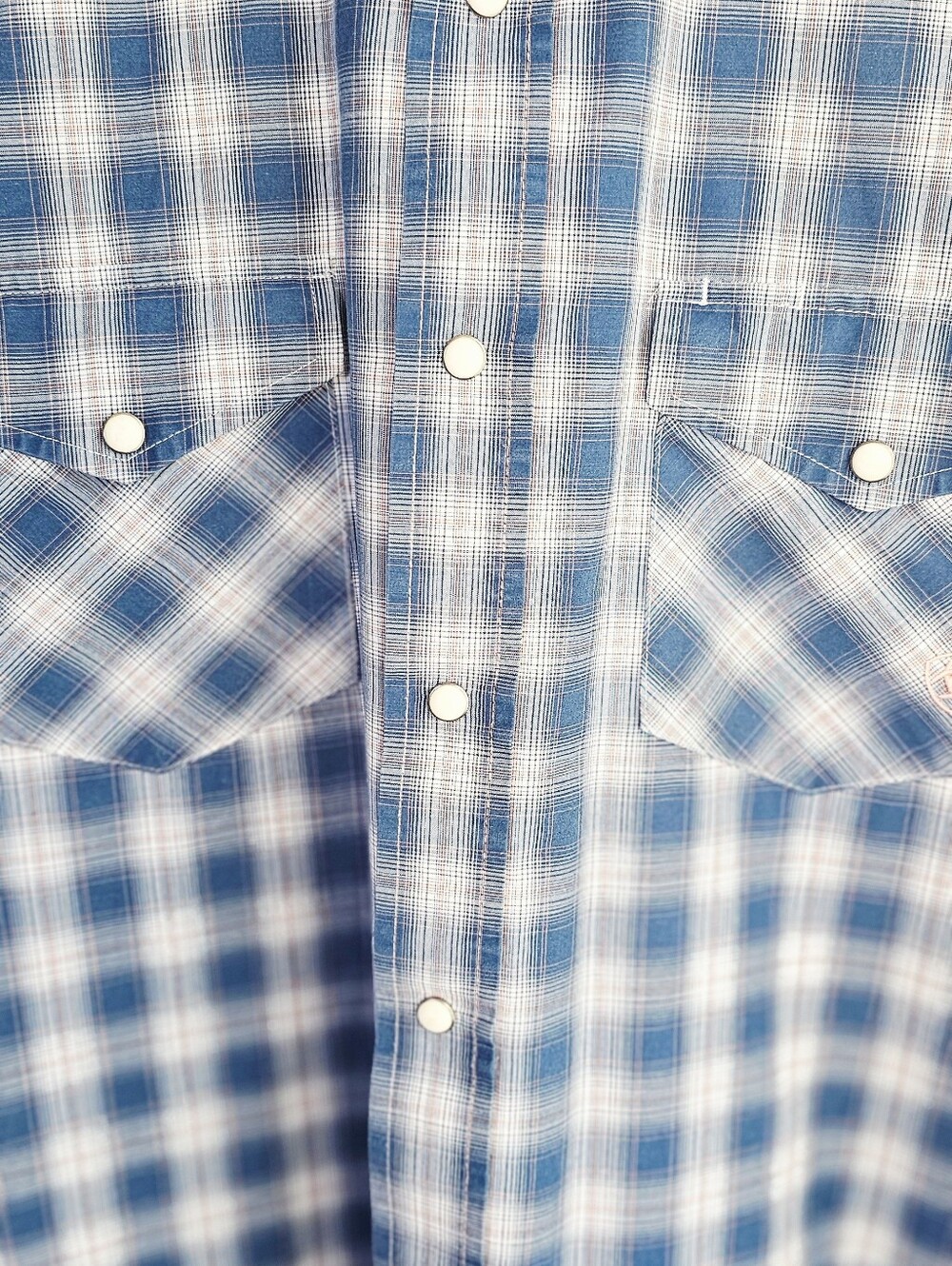 Ariat Pro Series VentTEK Western Snap Shirt Mens L Blue Plaid Mesh Vent Ranch - Picture 4 of 6